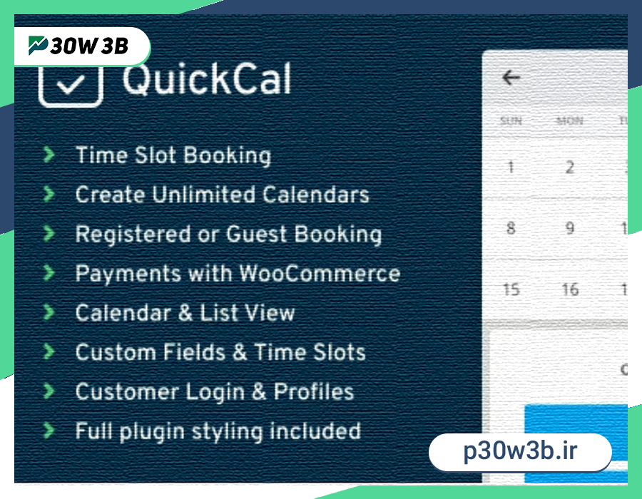 دانلود افزونه تقویم ملاقات QuickCal برای وردپرس