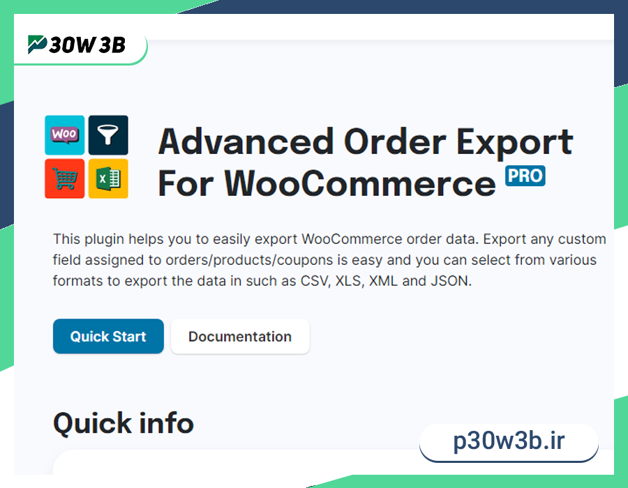 دانلود افزونه Advanced Order Export For WooCommerce PRO