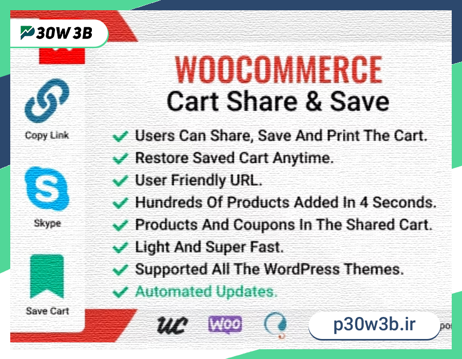 دانلود افزونه WooCommerce Cart Share and Save